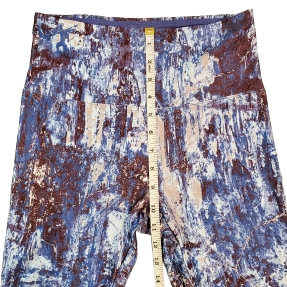 Bally Total Fitness Tummy Control Legging Women Small Blue High Rise Calf-Length - Picture 8 of 11